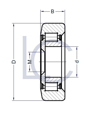 Skizze_Stützrolle_LIN_S0010_LC-Wälzlager