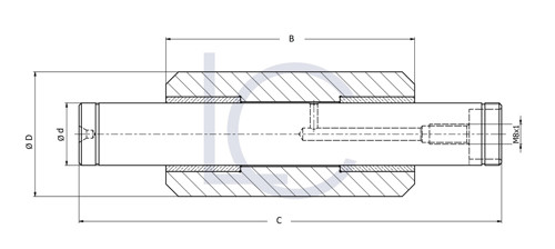 Bild von Gabellager unten KAL0100 25x50x100/170 mm