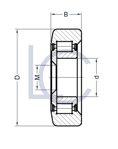Skizze_Stützrolle_LIN_X0040_LC-Wälzlager