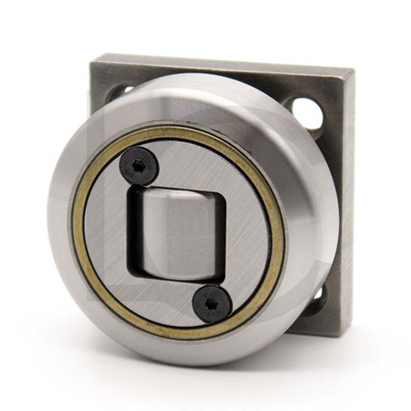 Kombirolle MR0003PMR03-Q D=77.7 mm, verschweißt mit Platte 80x80x15 mm